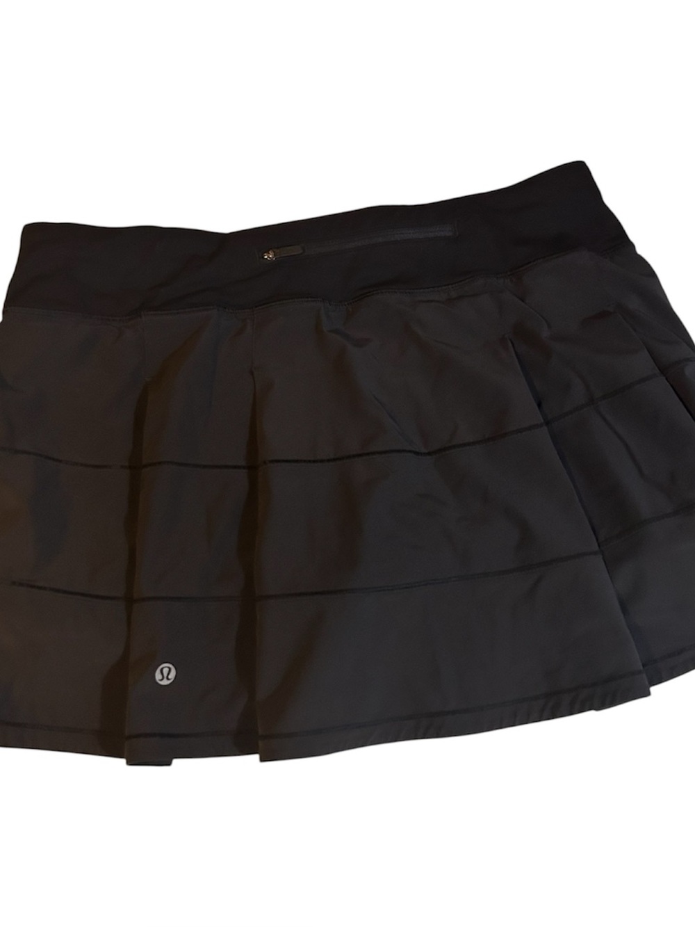 Lululemon Pace Rival Skirt Skort Womens Size 10 Black Athletic Running W8AB7R